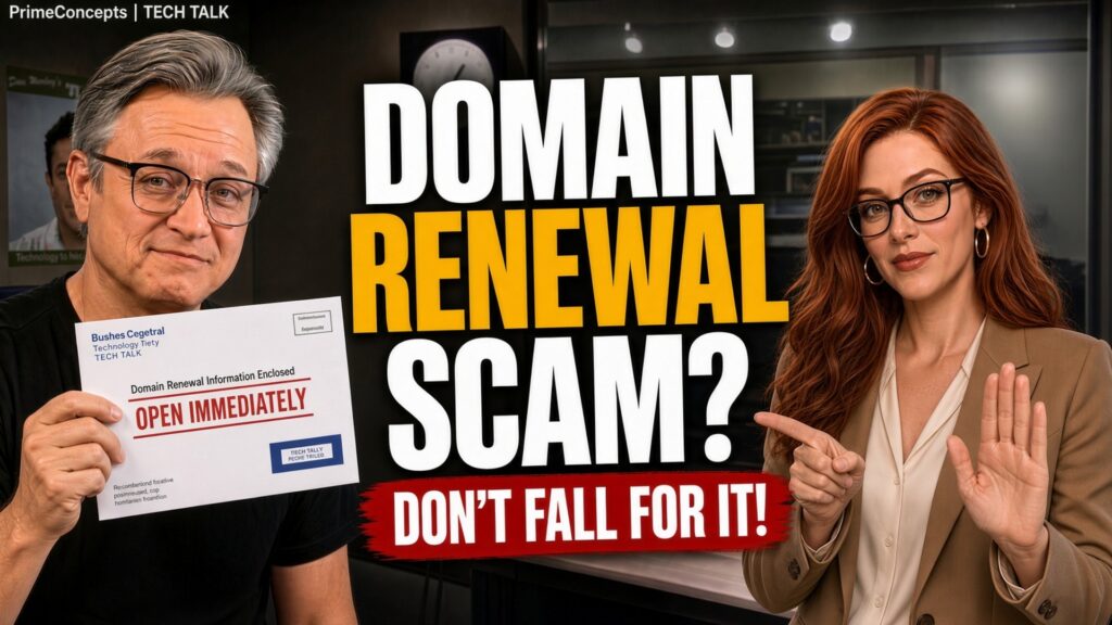 Don’t Fall for Domain Name Scams – Tech Talk with Dan Harley and Sophia